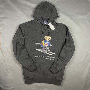 Polo Ralph Lauren Polo Bear Hoodie Sweatshirt Ski 1992 Bear Gray L XL XXL